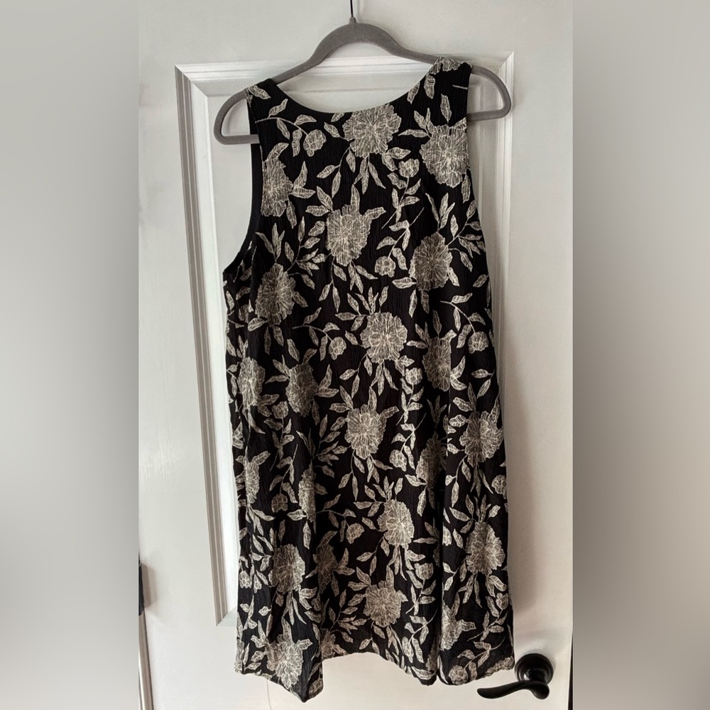 Abercrombie & Fitch Black Dress with Cream Floral Print
